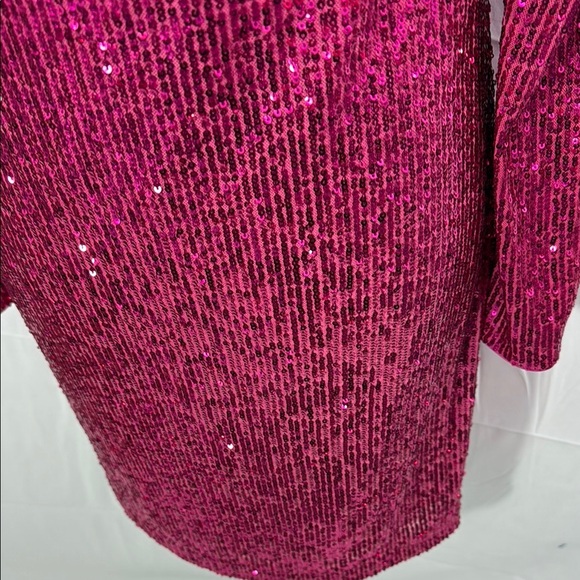 Eliza J Elegant Sequin Dress in Pink Size 4 - Picture 3 of 11